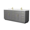 Dark Gray / Giotto Quartz Top / Brushed Gold Hardware