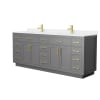 Dark Gray / White Quartz Top / Brushed Gold Hardware