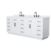 White / Giotto Quartz Top / Matte Black Hardware