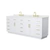 White / Giotto Quartz Top / Brushed Gold Hardware