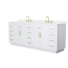 White / White Quartz Top / Brushed Gold Hardware