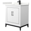 White / Giotto Quartz Top / Matte Black Hardware