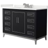 Black / White Quartz Top / Brushed Nickel Hardware