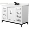 White / White Quartz Top / Matte Black Hardware