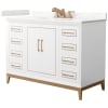 White / Giotto Quartz Top / Satin Bronze Hardware