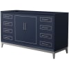 Dark Blue / Brushed Nickel Hardware