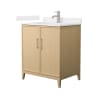 White Oak / Carrara Cultured Marble Top / Brushed Nickel Hardware