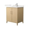 White Oak / Giotto Quartz Top / Brushed Nickel Hardware