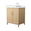 White Oak / Giotto Quartz Top / Brushed Nickel Hardware