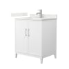 White / Giotto Quartz Top / Brushed Nickel Hardware