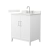 White / Giotto Quartz Top / Brushed Nickel Hardware