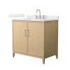 White Oak / Giotto Quartz Top / Brushed Nickel Hardware