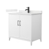 White / Giotto Quartz Top / Matte Black Hardware