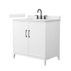 White / Giotto Quartz Top / Matte Black Hardware