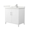 White / Giotto Quartz Top / Brushed Nickel Hardware