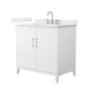 White / Giotto Quartz Top / Brushed Nickel Hardware