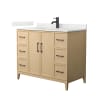 White Oak / Giotto Quartz Top / Matte Black Hardware