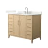 White Oak / Giotto Quartz Top / Brushed Nickel Hardware