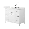 White / Giotto Quartz Top / Matte Black Hardware