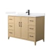 White Oak / White Quartz Top / Matte Black Hardware