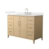 White Oak / Giotto Quartz Top / Brushed Nickel Hardware