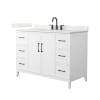 White / Giotto Quartz Top / Matte Black Hardware