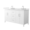 White / Giotto Quartz Top / Brushed Nickel Hardware