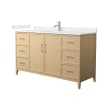 White Oak / Carrara Cultured Marble Top / Brushed Nickel Hardware