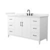 White / Giotto Quartz Top / Matte Black Hardware