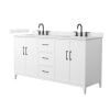 White / Giotto Quartz Top / Matte Black Hardware