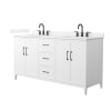 White / White Quartz Top / Matte Black Hardware