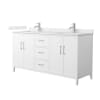 White / Giotto Quartz Top / Brushed Nickel Hardware