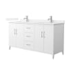 White / White Cultured Marble Top / Brushed Nickel Hardware