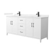 White / Carrara Cultured Marble Top / Matte Black Hardware