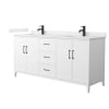 White / Giotto Quartz Top / Matte Black Hardware