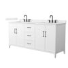 White / Giotto Quartz Top / Matte Black Hardware