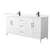 White / White Cultured Marble Top / Matte Black Hardware