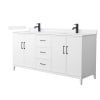 White / White Quartz Top / Matte Black Hardware