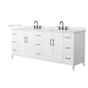 White / Giotto Quartz Top / Matte Black Hardware