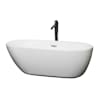 White / Polished Chrome Trim / Matte Black Faucet