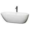 White / Shiny White Trim / Matte Black Faucet