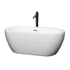 White / Polished Chrome Trim / Matte Black Faucet