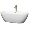 White / Polished Chrome Trim / Brushed Gold Faucet