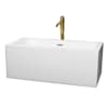 White / Polished Chrome Trim / Brushed Gold Faucet