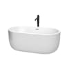 White / Polished Chrome Trim / Matte Black Faucet