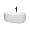 White / Shiny White Trim / Matte Black Faucet