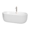 White / Brushed Nickel Trim