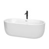 White / Polished Chrome Trim / Matte Black Faucet
