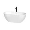 White / Shiny White Trim / Matte Black Faucet