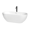 White / Shiny White Trim / Matte Black Faucet